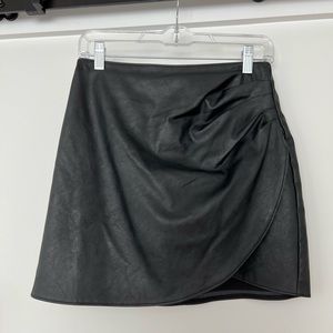 Black vegan leather Abercrombie mini skirt